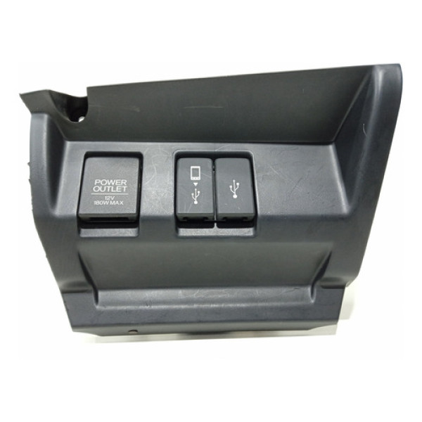 Moldura Entrada Auxiliar Usb 12v Honda Wr-v 2017/2020